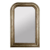 Worlds Away Hand Carved Silver Leaf Curved Top Rect Mirror