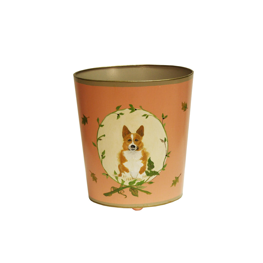 Worlds Away CORGI WASTEBASKET