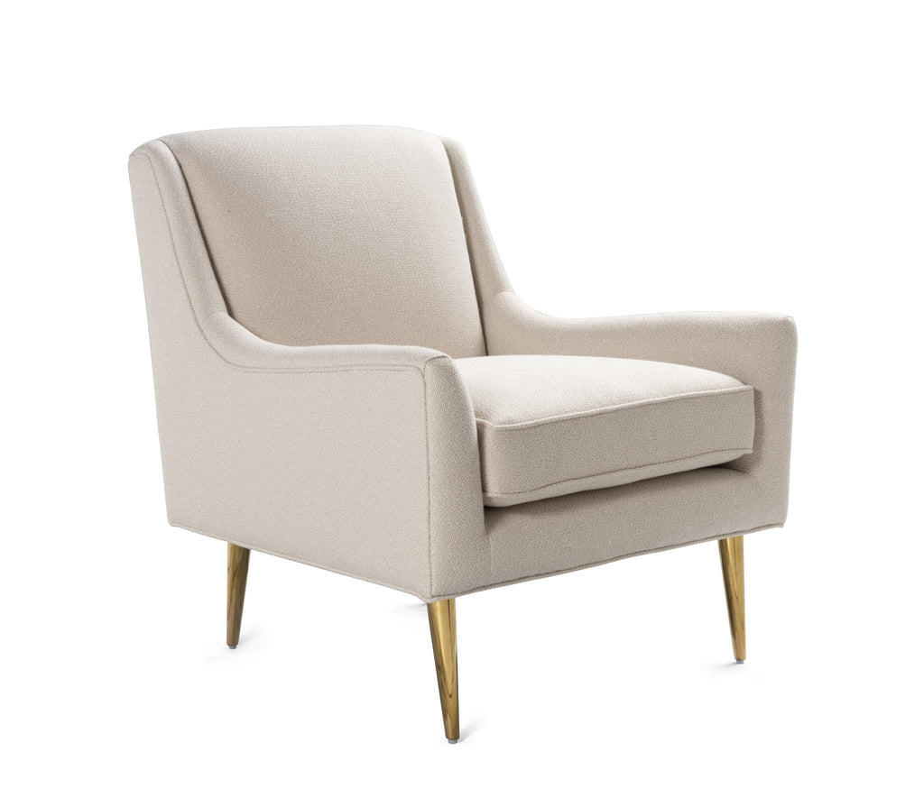 Worlds Away LOUNGE CHAIR WITH BRASS LEGS IN P08