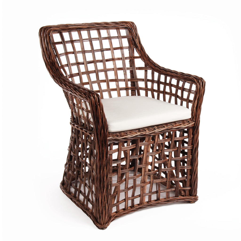 Napa Brown Normandy Open Weave Arm Chair