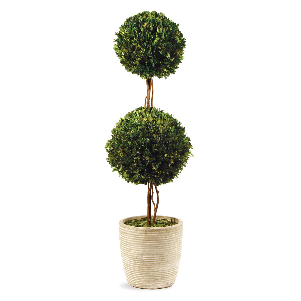 Napa Green Boxwood Double Sphere Topiary 28"