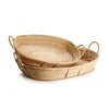 Napa Natural Cane Rattan Trays With Handles, Set Of 2