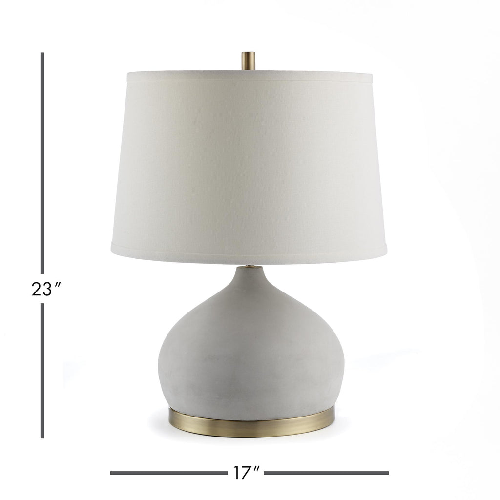 Napa Natural Concrete/Antique Brass Suki Lamp