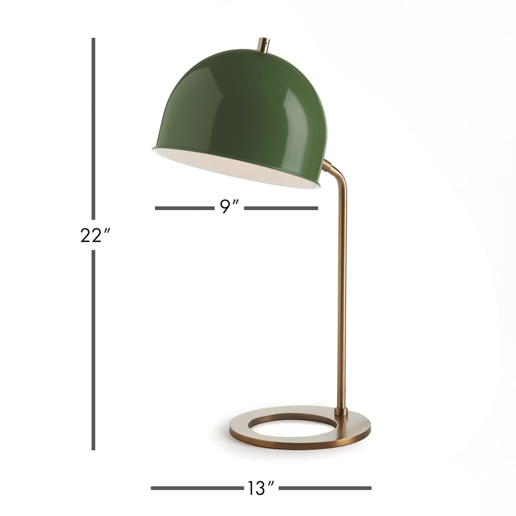 Napa Green/Brass Clive Desk Lamp