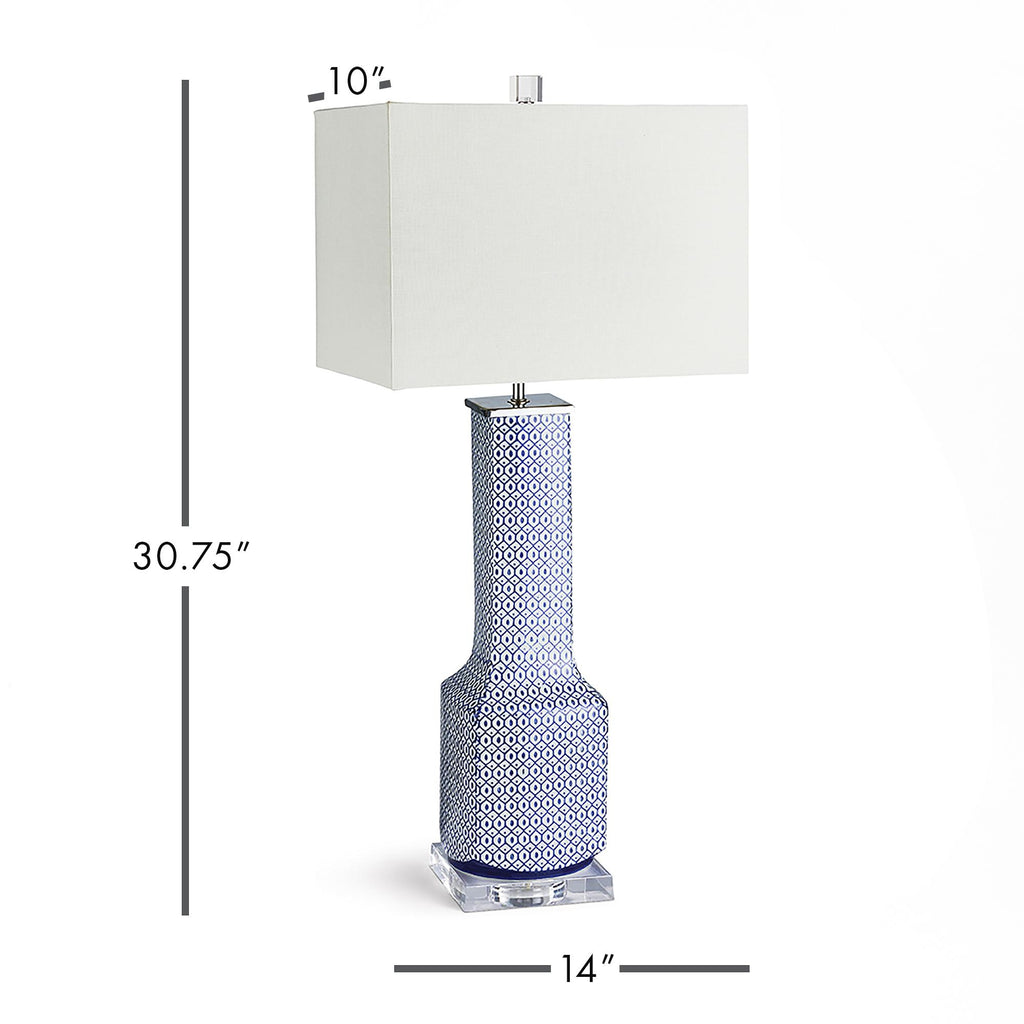 Napa Blue/White Xing Xing Tower Lamp