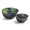 Napa Black/Green Garden Fern Bowls, Set Of 2