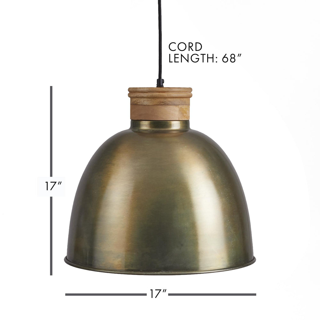 Napa Antique Brass Zeke Pendant