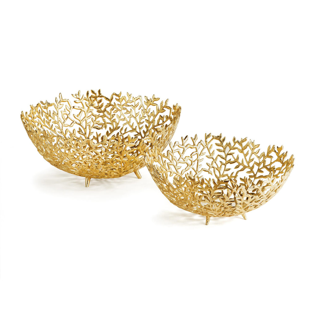 Napa Gold Celine Decorative Bowls, Set Of 2