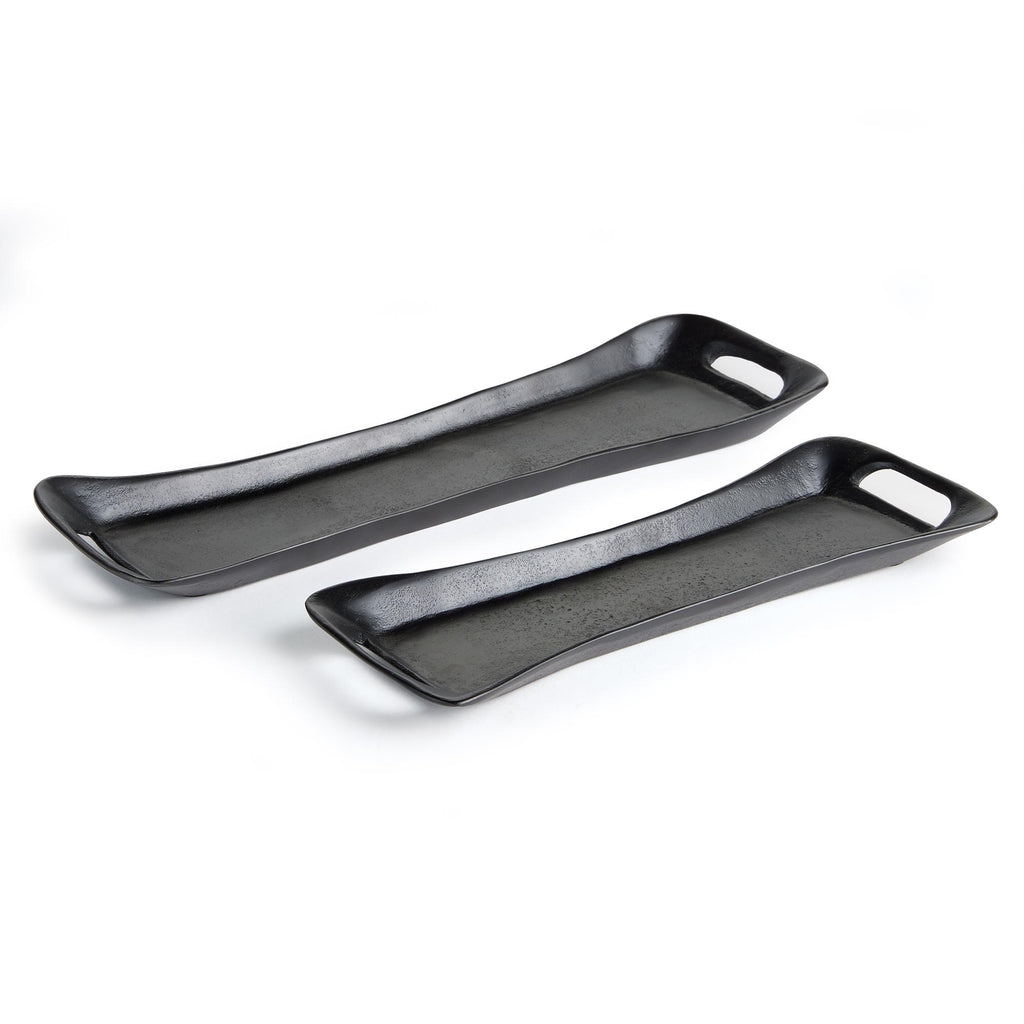 Napa Black Secilia Decorative Trays, Set Of 2