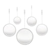 Napa White Maison Noir Pendulum Mirrors, Set Of 5