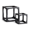 Napa Black Cubist Sculptures, Set Of 2