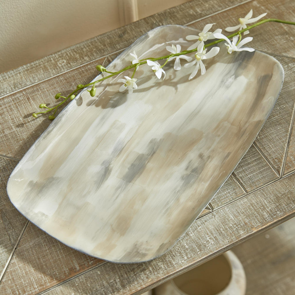 Napa White Pearl Almeta Decorative Tray