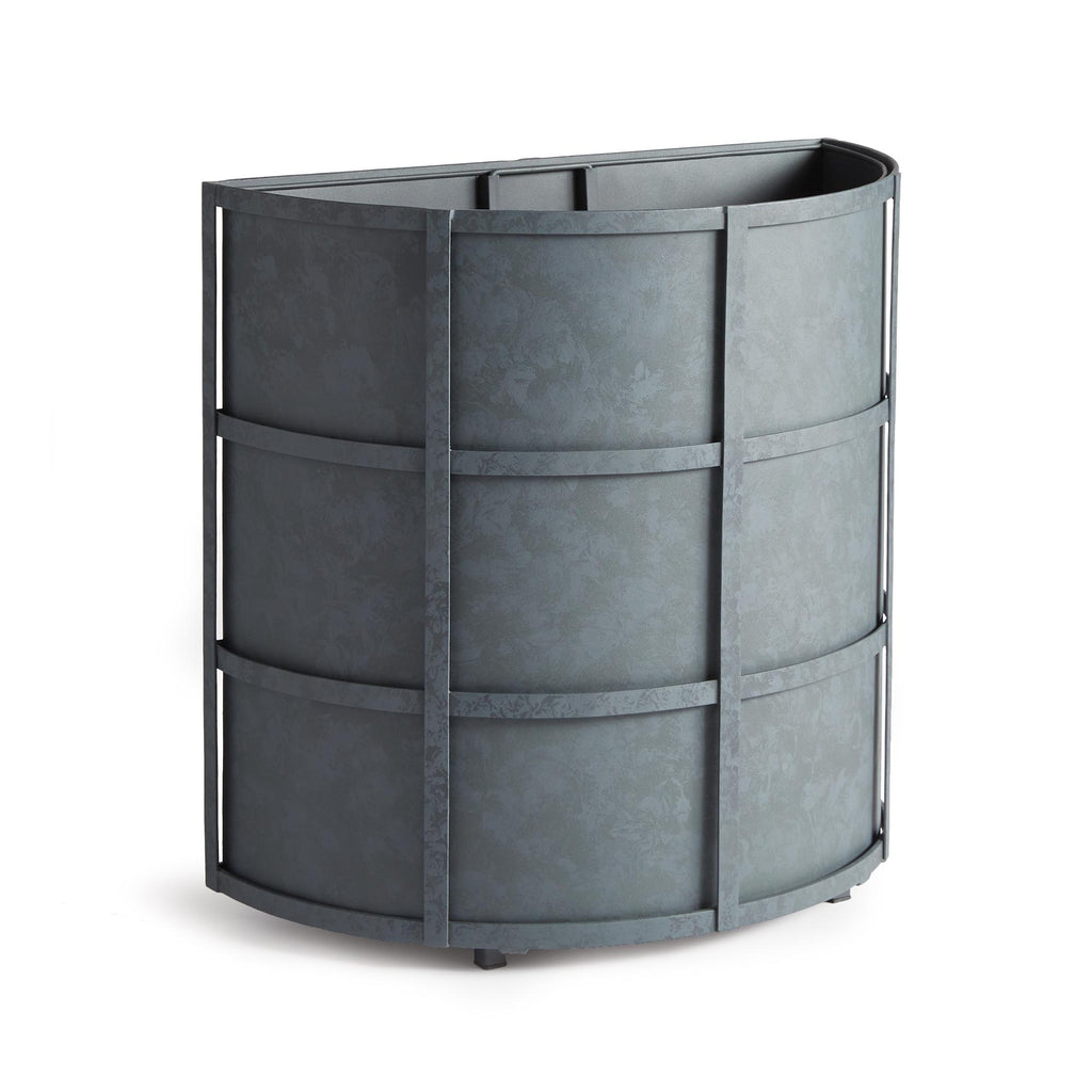 Napa Antique Gray Fremont Demilune Planter Short