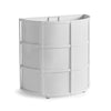 Napa White Fremont Demilune Planter Short