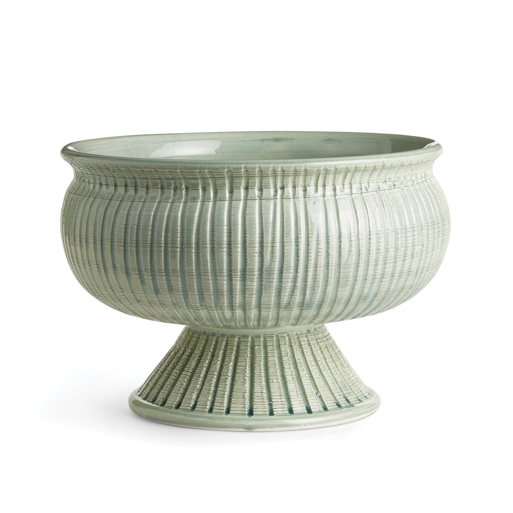 Napa Celadon Graffio Decorative Footed Bowl