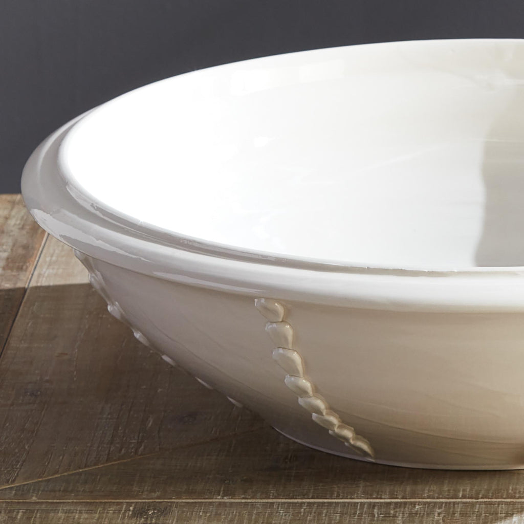 Napa White Positano Shallow Decorative Bowl