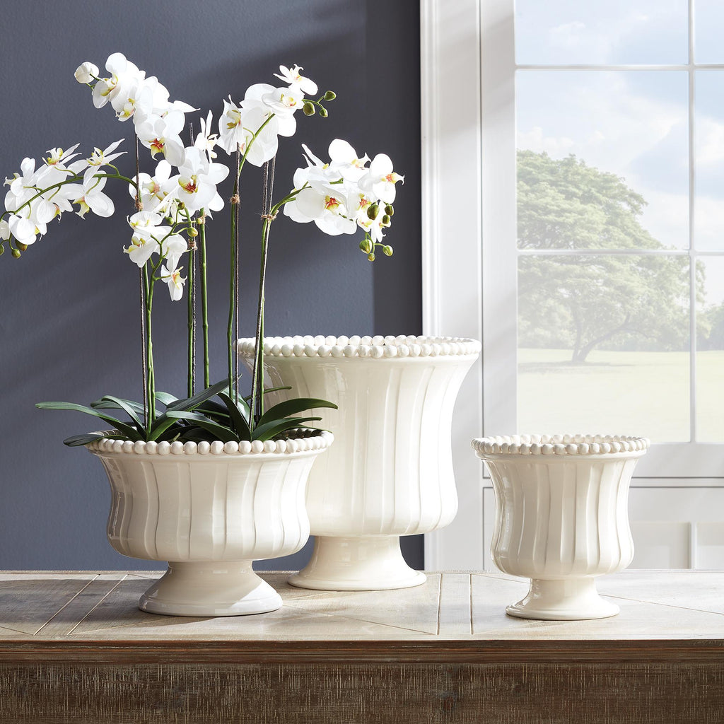 Napa White Coletta Grande Flared Vase