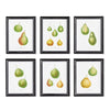 Napa Black/Green/Orange Pear Study, Set Of 6