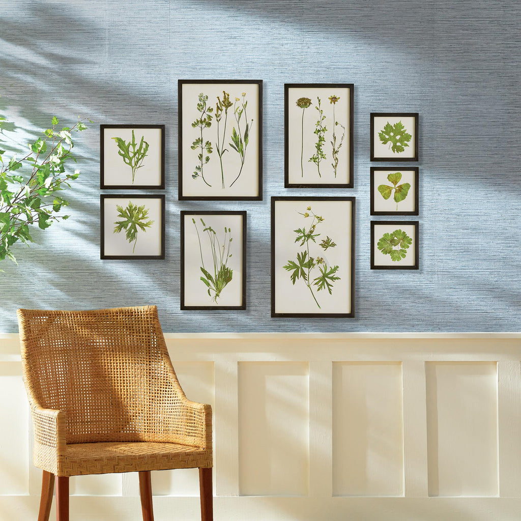 Napa Black/Green Foliage Prints, Set Of 9