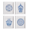 Napa White/Blue Dynasty Petite Prints, Set Of 4