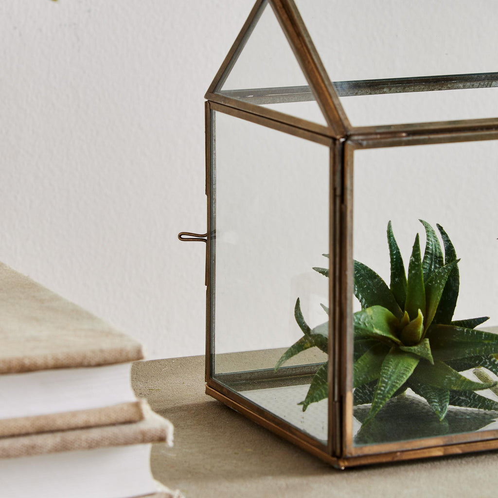 Napa Antique Brass Cottage Terrarium Large