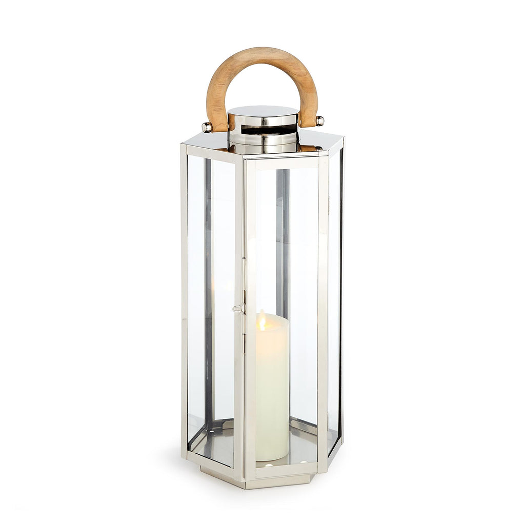 Napa Stainless Steel/Natural Dockside Outdoor Lantern Small