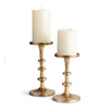 Napa Brass Abacus Petite Candle Stands, Set Of 2