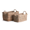 Napa Nature'S Gray Normandy Halo Rectangular Baskets, Set Of 2