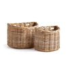 Napa Nature'S Gray Normandy Demilune Baskets, Set Of 2