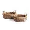 Napa Nature'S Gray Sonoma Low Baskets, Set Of 2