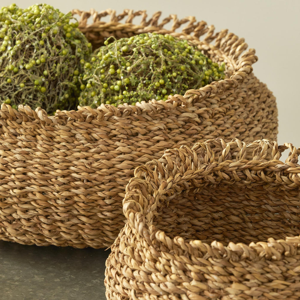 Napa Natural Seagrass Loop Baskets, Set Of 3