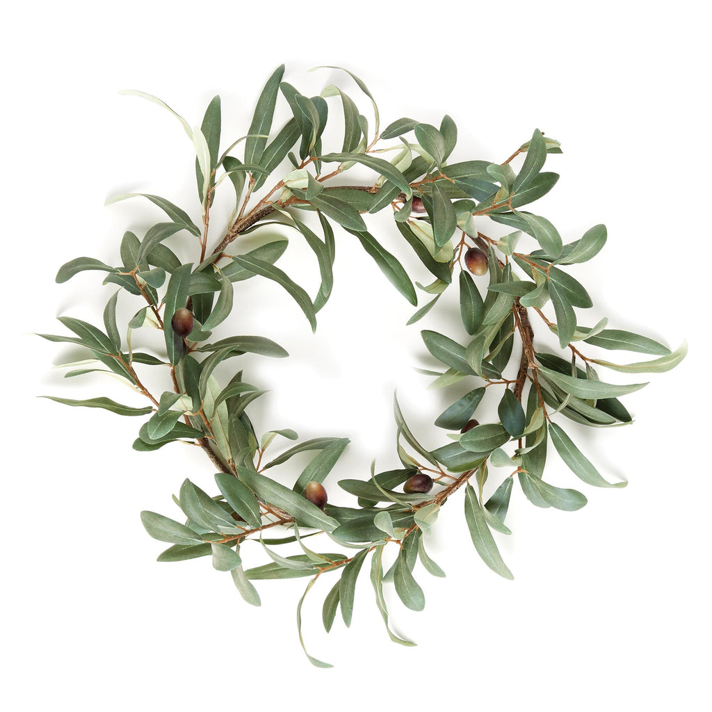 Napa Sage Olive Wreath With Olives 16"