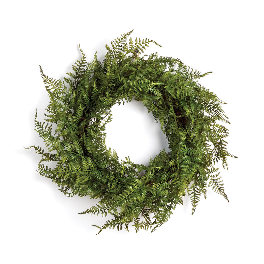 Napa GREEN Fern Wreath 18"