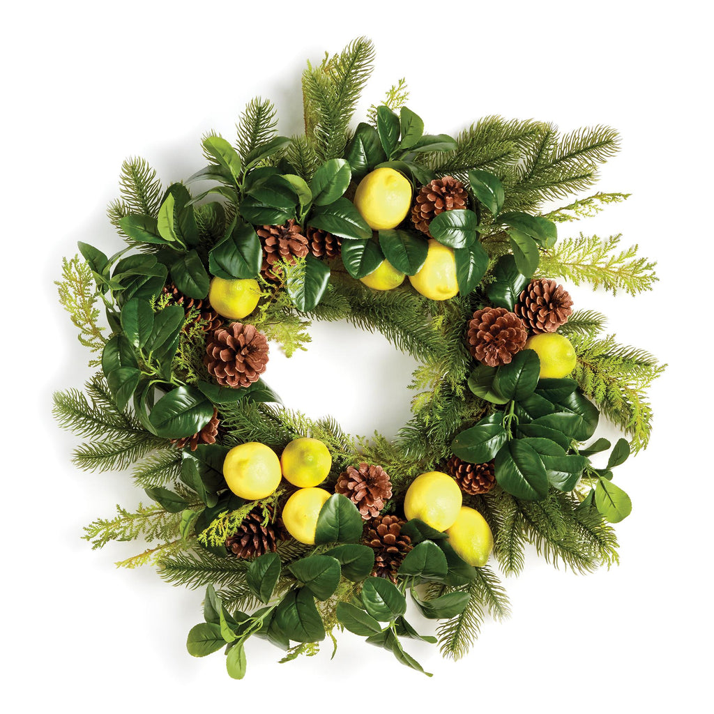 Napa Green Lemon & Mixed Botanicals Wreath 26"