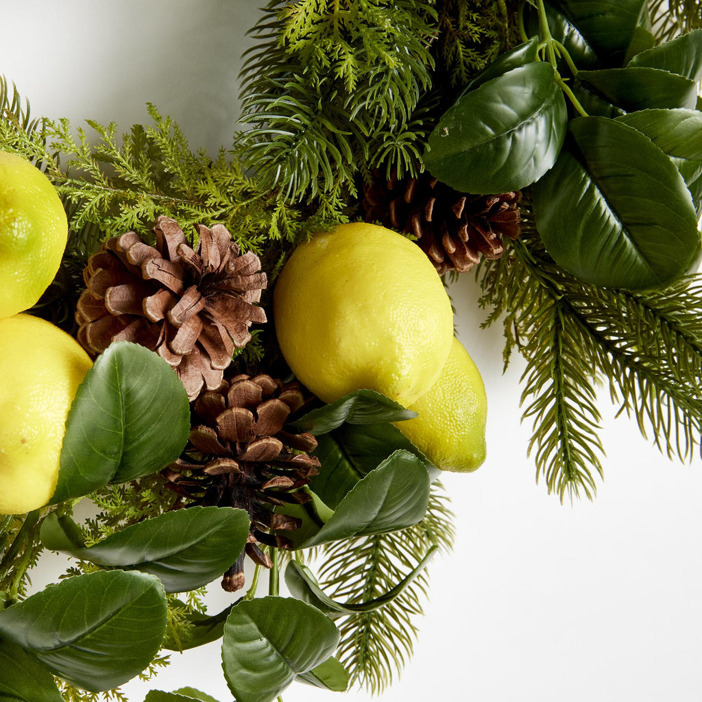 Napa Green Lemon & Mixed Botanicals Wreath 26"