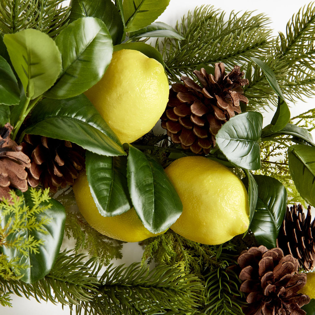 Napa Green Lemon & Mixed Botanicals Wreath 26"