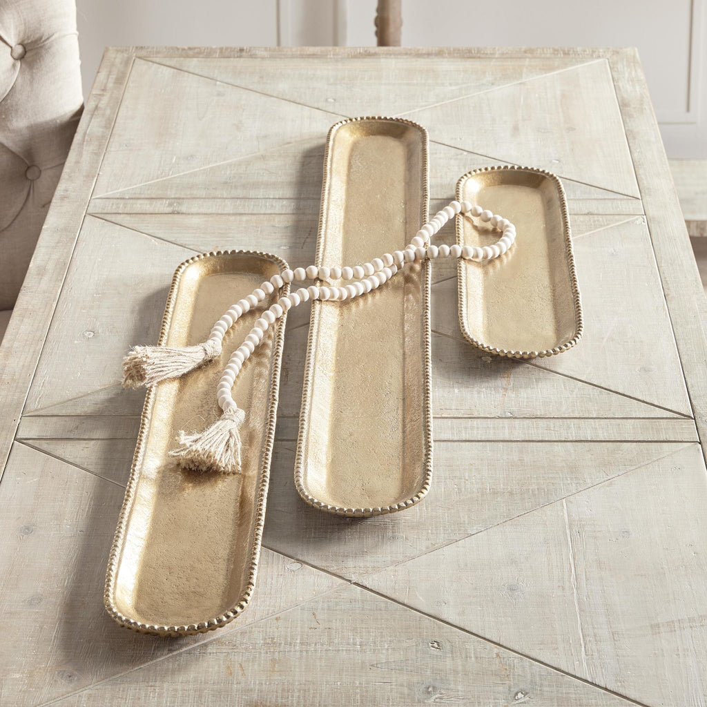 Napa Gold Blair Decorative Trays, Set Of 3