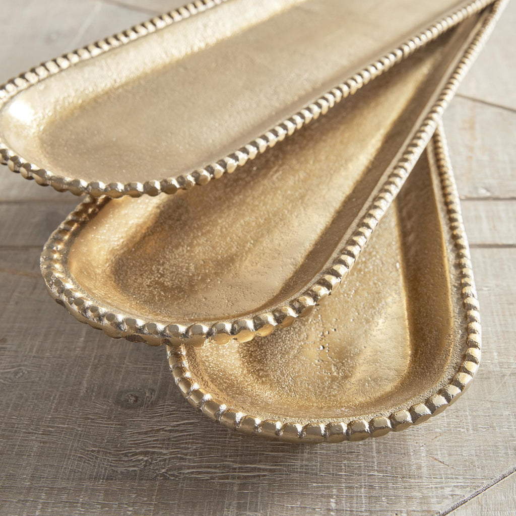 Napa Gold Blair Decorative Trays, Set Of 3