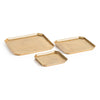 Napa Gold Dezi Rectangular Serving Trays St/3