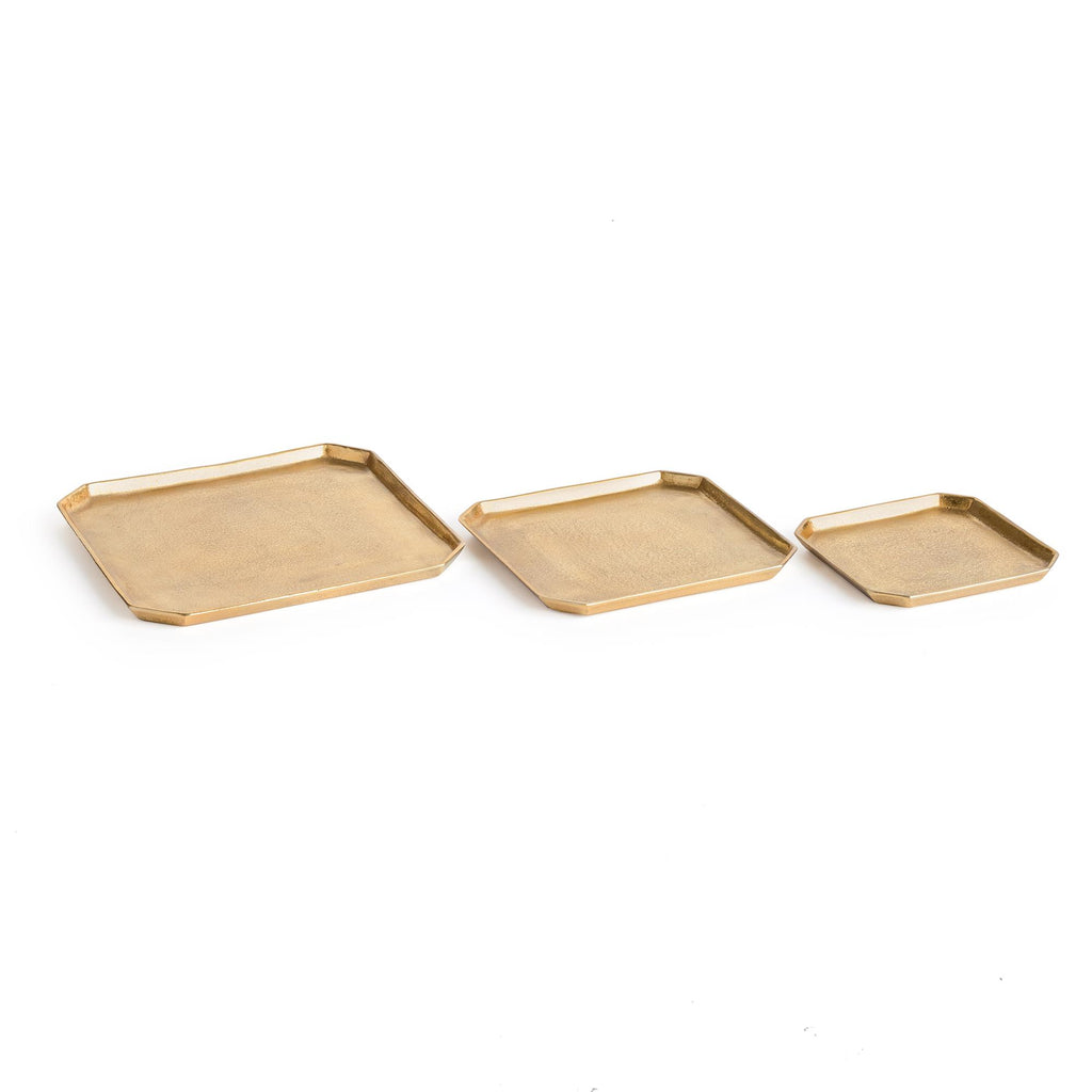 Napa Gold Dezi Rectangular Serving Trays St/3