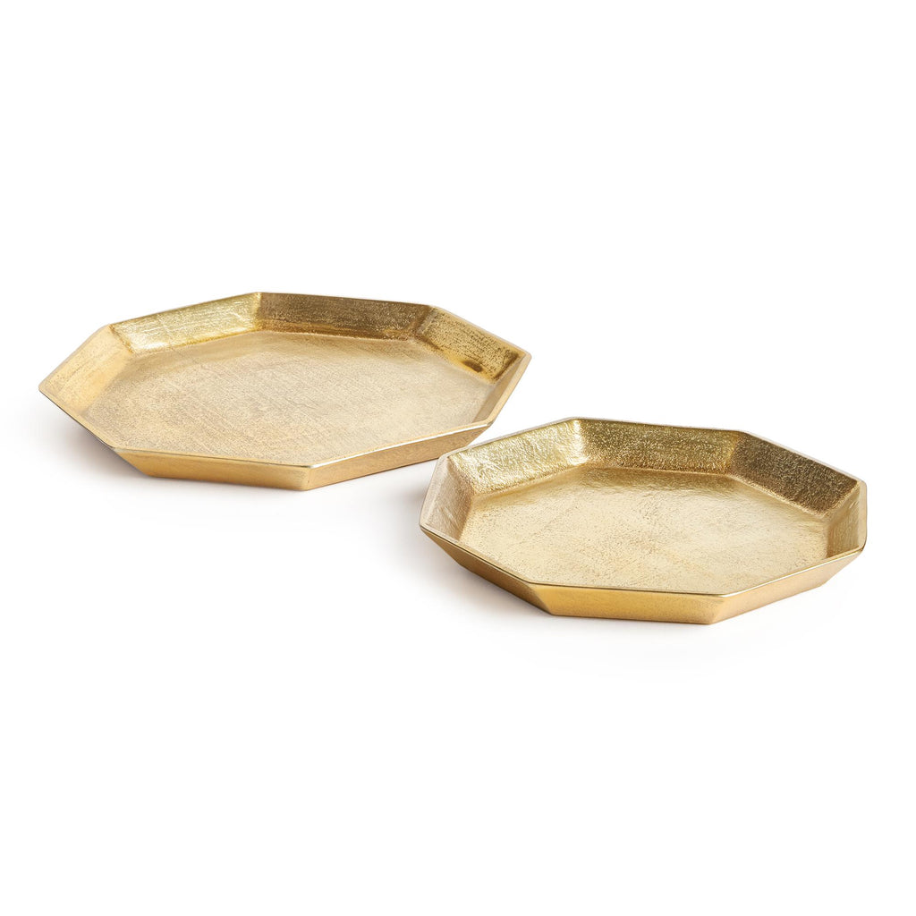 Napa Gold Dezi Octagonal Serving Trays St/2