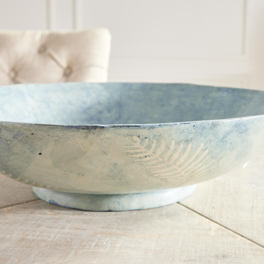 Napa Dusty Blue Fernscape Decorative Bowl