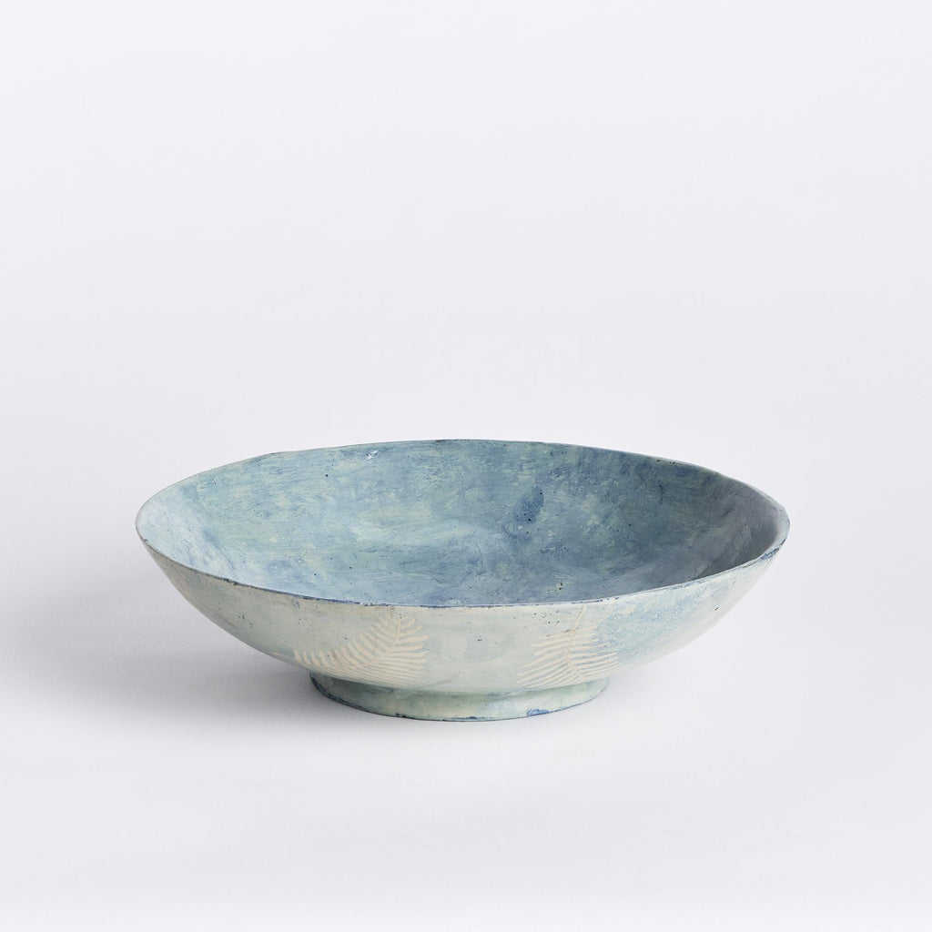 Napa Dusty Blue Fernscape Decorative Bowl