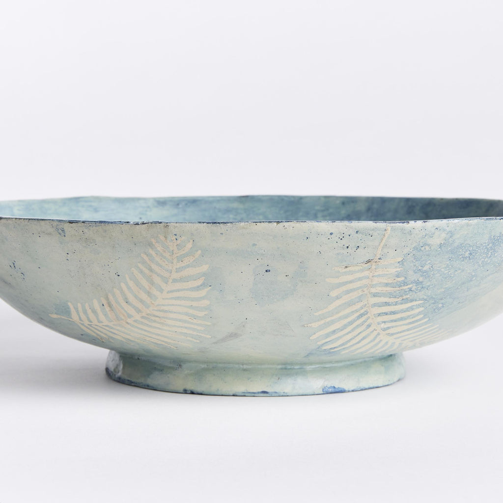 Napa Dusty Blue Fernscape Decorative Bowl