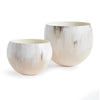 Napa Cream/Beige Kona Cachepots, Set Of 2