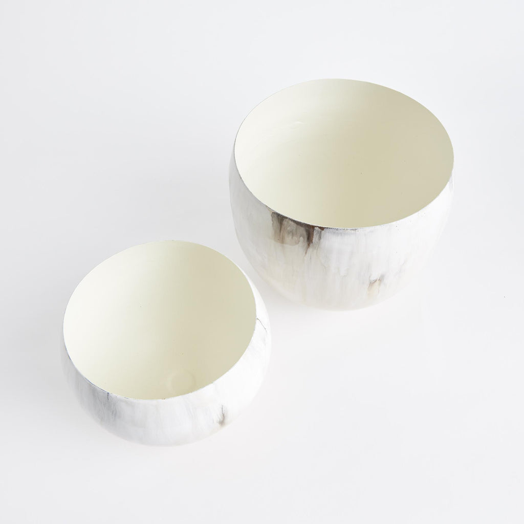 Napa Cream/Beige Kona Cachepots, Set Of 2