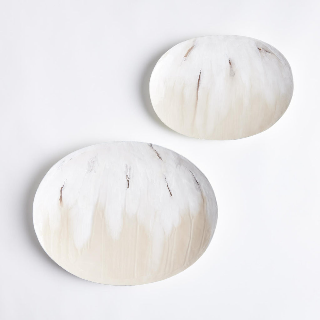 Napa Cream/Beige Kona Decorative Plates, Set Of 2