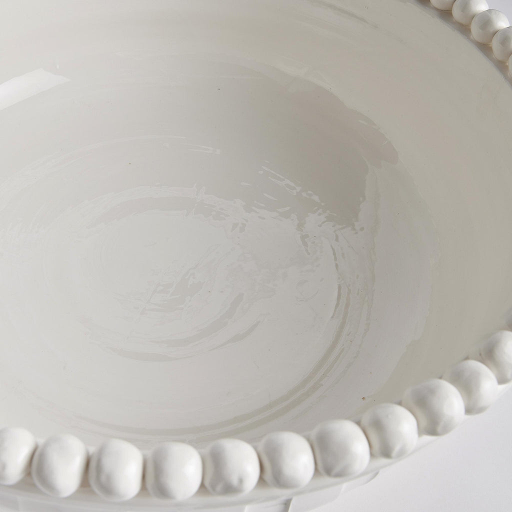 Napa White Coletta Decorative Footed Low Bowl