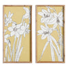 Napa Natural/Yellow Flowering Amaryllis Prints, Set Of 2