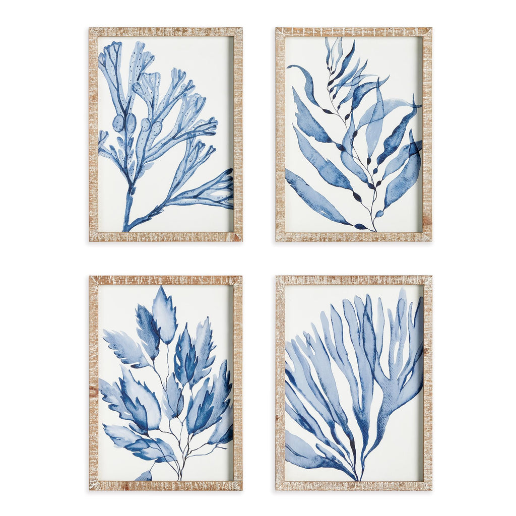 Napa Blue/White Marine Prints, Set Of 4